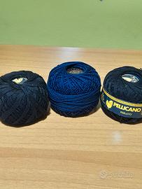 LOTTO DI 3 GOMITOLI PER UNCINETTO 