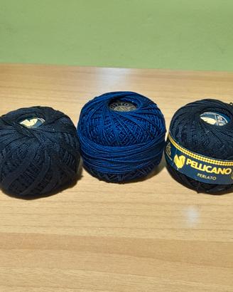 LOTTO DI 3 GOMITOLI PER UNCINETTO 