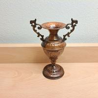 Piccolo vaso / anfora in rame vintage lav. a mano