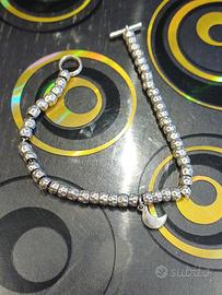 Dodo Pomellato Bracciale Granelli+Charm Luna