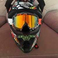 Casco da cross/motard + maschera