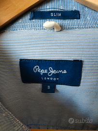 Camicia Pepe Jeans London celeste uomo, Slim Tg. S