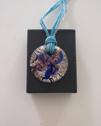 Collana con pendente in vetro di Murano vintage