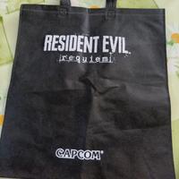 borsa in tela e adesivi stickers resident evil 