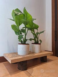 porta piante artigianale in legno