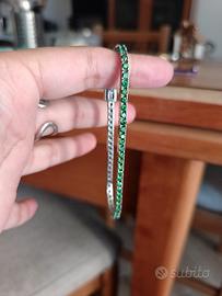 bracciale tennis verde