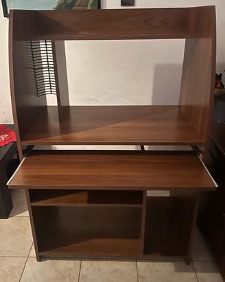 Scrivania 90x51x138cm con carrello