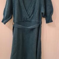 Sisley, vestito in lana verde bottiglia 