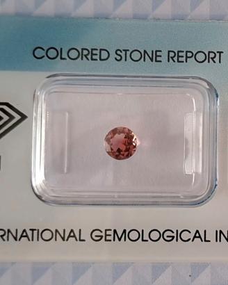 Rubellite Tormalina Naturale 0,56 CT. Sigillata