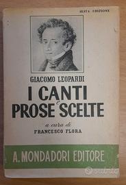 I canti e prose scelte di Giacomo Leopardi 