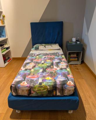 Letto singolo imbottito