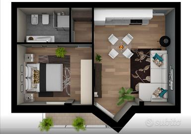 Bilocale con Terrazza a Due Passi dal Centro città