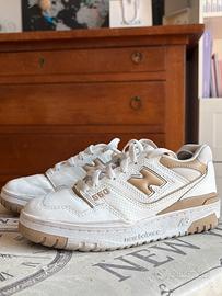 Scarpe New Balance 550 bianche e beige