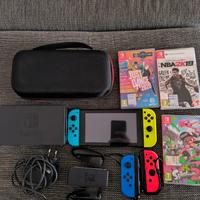 Nintendo Switch + 3 Giochi + 4 Joy-Con – Accessori