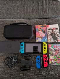 Nintendo Switch + 3 Giochi + 4 Joy-Con – Accessori