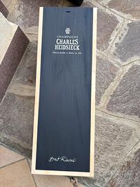 Cassetta legno 3 litri charles heidsieck