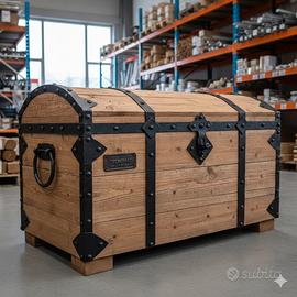 Baule in legno e ferro 200 litri 