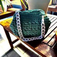 Borsa celeste fatta a mano