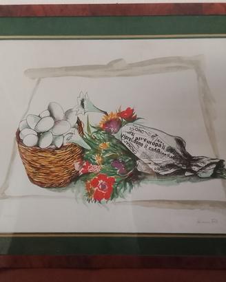 litografia intitolata "Composizione" dell'artista