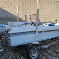 Barca open 5 metri doppio motore e carrello nuovo