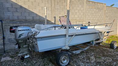 Barca open 5 metri doppio motore e carrello nuovo