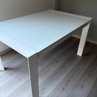 Tavolo vetro allungabile bianco