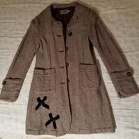 Cappotto donna tweed marrone tg 40