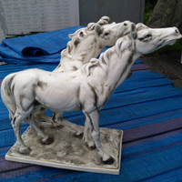Scultura coppia di cavalli CASAROTTI EGIDIO