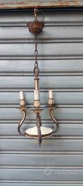 lampadario vintage  ottone del 900 