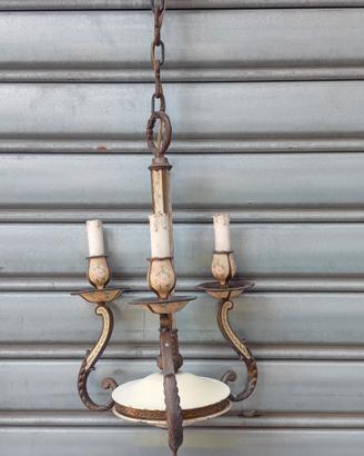 lampadario vintage  ottone del 900 