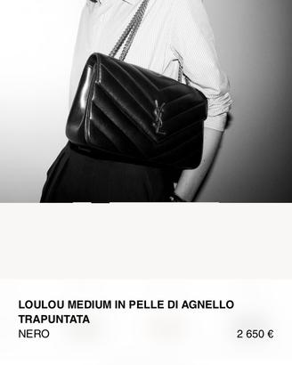 Ysl saint lauren lou lou borsa originale pelle