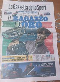 Gazzetta dello Sport, primo Slam di Sinner
