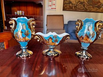 Tris Ceramica Vintage Dipinti a mano