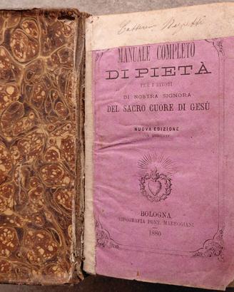 Libro antico “Manuale Completo di Pietà”
