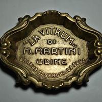 Posacenere Latta Lamiera stampata Anni'20 Martini