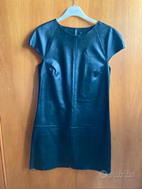 Vestito ecopelle nero