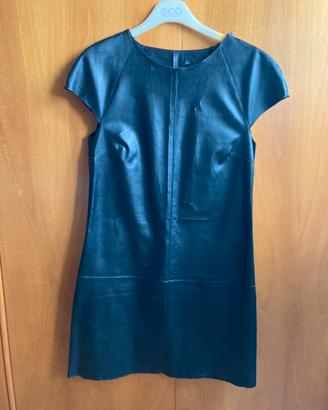 Vestito ecopelle nero
