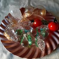 frutta in vetro decorazioni natalizie