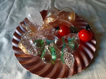 frutta in vetro decorazioni natalizie