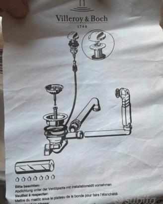 Sifone piletta con saltarello lavello