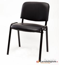 Sedia Imbottita in Eco Pelle NERO