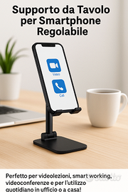 Supporto Smartphone da Tavolo Regolabile