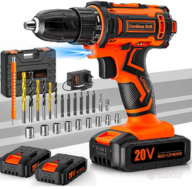 Avvitatore a Batteria 20V, 2 Batterie 2.0Ah