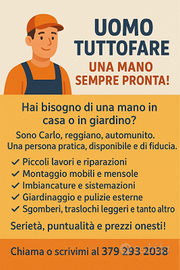 UOMO TUTTOFARE. Una mano sempre pronta