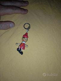 portachiavi pinocchio in legno