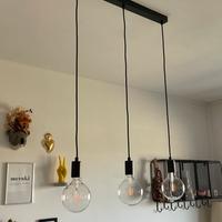 Lampadario a tre luci nero perfetto