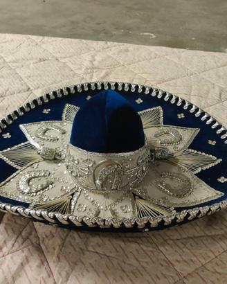 Sombrero Messicano Originale Charro/Mariachi (Blu