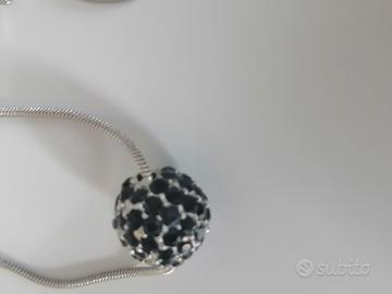 Collana pendente strass 