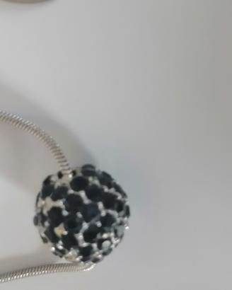 Collana pendente strass 