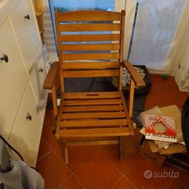 sedia  in legno pieghevole